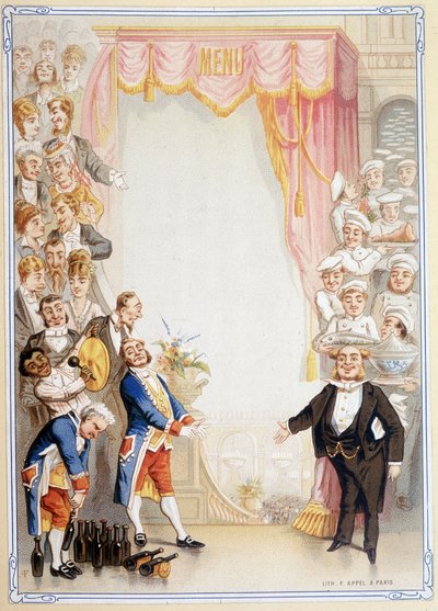Üres étlap - kromolitográfia, 19. század vége alkotó: Unknown artist