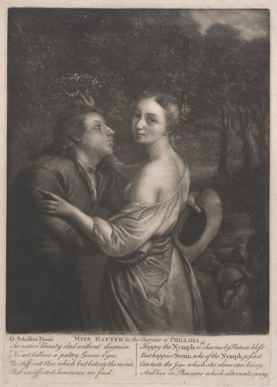 Miss Rafter (1711-1785) Phillida karakterében alkotó: Unknown artist