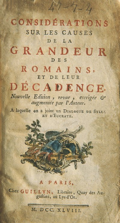 Montesquieu, Charles-Louis de Secondat, Baron de la Brede alkotó: Unknown artist
