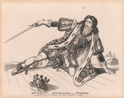 Mr. Kean mint Richard III alkotó: Unknown artist