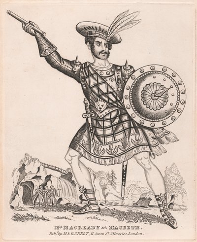 Mr. Macready mint Macbeth alkotó: Unknown artist