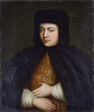 Natalia Kirillovna Narychkina - Natalia Naryskina (1651-1694) cárnő portréja, névtelen. Olaj, vászon, 18. század második fele, Állami Építészeti, Történeti és Művészeti Múzeum, Vladimir alkotó: Unknown artist