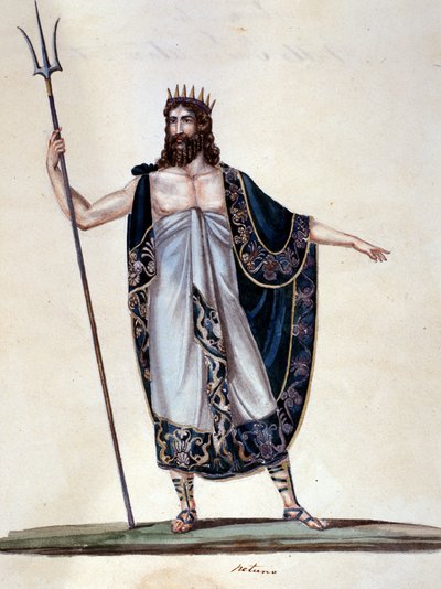 Neptunusz - akvarell alkotó: Unknown artist