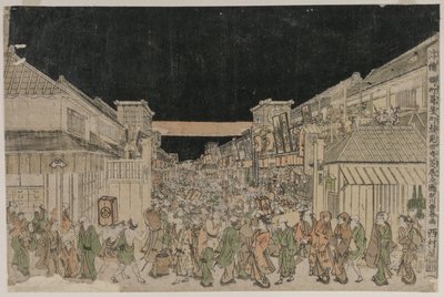 Éjszakai jelenet, Színházak utcája alkotó: Unknown artist