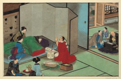 Egy férfi halálának és temetésének tizenhat jelenete egyike alkotó: Unknown artist