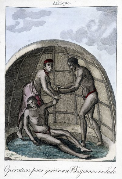 Műtét a Bojesmen gyógyítására - gravírozás alkotó: Unknown artist