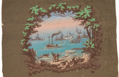 Overdoor Harbour Scene alkotó: Unknown artist