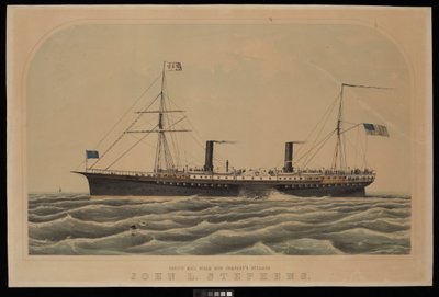 A Pacific Mail Steam Ship Company John L Stephens nevű gőzhajója alkotó: Unknown artist