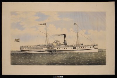 Paddle Steamer Gloria (litográfia, színes) alkotó: Unknown artist