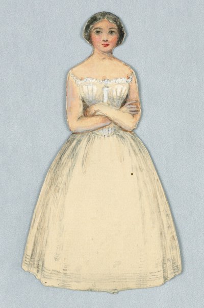 Papírbaba alsószoknyában alkotó: Unknown artist