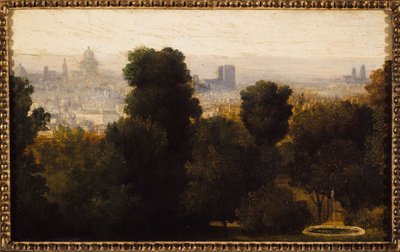 Párizs a Belleville magaslatáról nézve; 1840 körül, a mai 19. kerület, 1840-ben (olaj, vászon) alkotó: Unknown artist