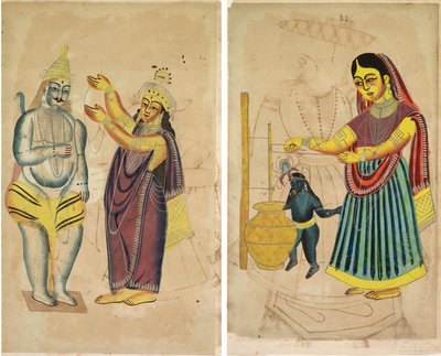 Parvati Placing a Wedding Garland on Shiva (recto); Yasoda Churning Butter (verso)   1310383   hu       hungarian Successfully Translated  Original: Interior in Strandgade, Sunlight on the Floor Translat: Interior in Strandgade, Sunlight on the Floor 12685 alkotó: Unknown artist