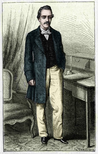 Paul du Chaillu (1837-1903), Egyenlítői Afrika francia felfedezője. alkotó: Unknown artist