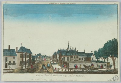 Peep-show, kilátás a Canal de Delftre à la Haye Ville de Hollande, 16. alkotó: Unknown artist