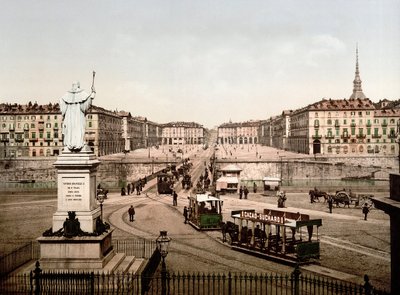 Piazza Vittorio Emanuele Torinóban (Torino), Olaszország 1890-ben alkotó: Unknown artist
