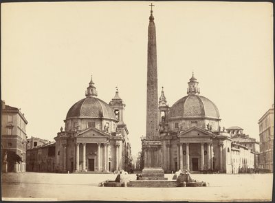 Piazza del Popolo a kapu felől (Róma) alkotó: Unknown artist