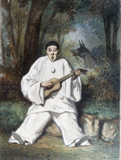 Pierrot gitározik – n.d., 19. század vége alkotó: Unknown artist