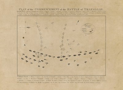 A trafalgari csata kezdetének terve alkotó: Unknown artist