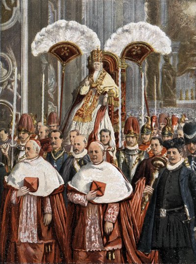 XIII. Leon pápa (13. Leó) (Gioacchino Pecci 1810-1903) a római Szent Péter-bazilikában. alkotó: Unknown artist