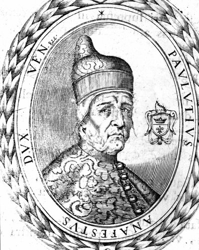 Portré Paoluccio Anafesto (697-717). Az első velencei dózse. alkotó: Unknown artist