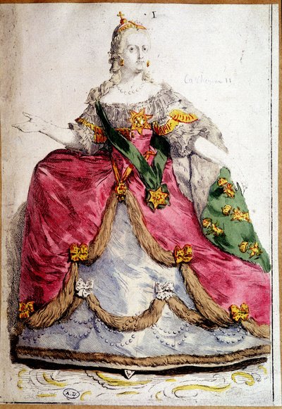 Orosz Katalin II. portréja a lábában alkotó: Unknown artist
