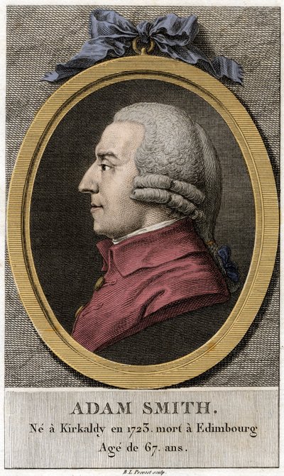 Adam Smith (1723-1790), skót filozófus és közgazdász portréja. alkotó: Unknown artist