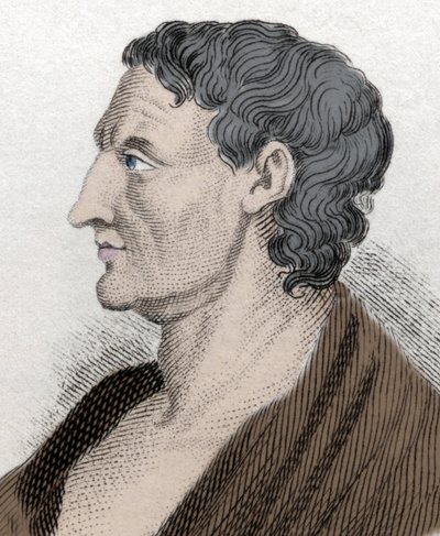 A Stagirite néven ismert Arisztotelész, görögül Arisztotelész görög filozófus portréja (Kr. e. 384–322). századi metszet. alkotó: Unknown artist