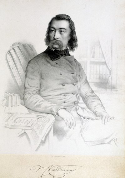 Barthelemy Prosper Enfantin, Enfantin atyaként ismert portré (1796-1864), Saint Simonien (Saint Simonien) alkotó: Unknown artist