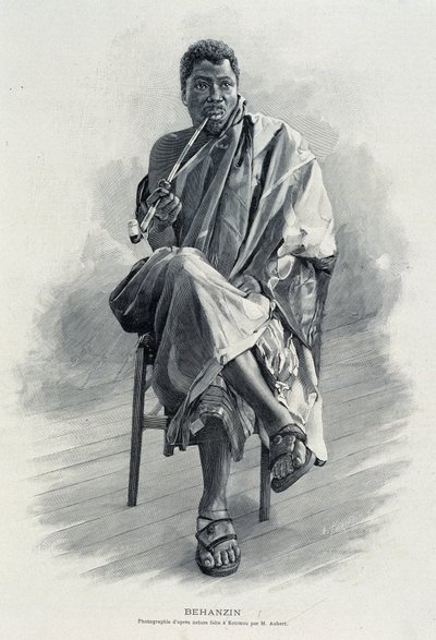 Behanzin (1844-1900), Dahomey (a mai Benin) királyának portréja. alkotó: Unknown artist