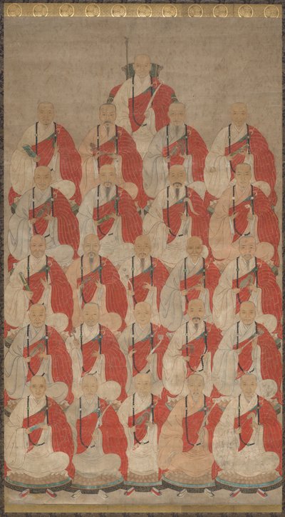 Obaku szekta buddhista szerzeteseinek portréja alkotó: Unknown artist