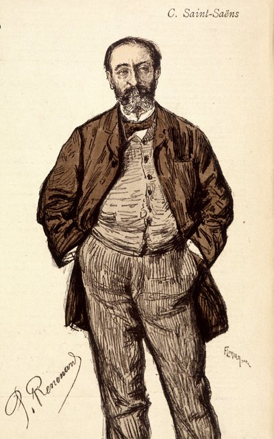 Camille Saint Saens (Saint-Saens) (1835-1921) francia zeneszerző portréja. alkotó: Unknown artist