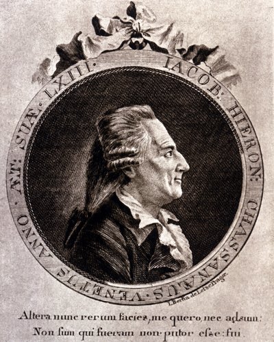 Casanova portréja (1725 - 1798) - portré az előlapon, a Velencei Köztársaság börtöneiből való szökésem története című kötetben, Dux en Bohemia alkotó: Unknown artist