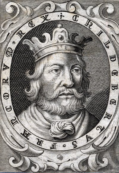 I. Childebert portré (495-558. v.) Párizs király metsze a XVIII. alkotó: Unknown artist