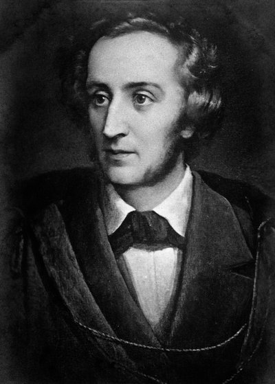 Felix Mendelssohn Bartholdy (1809-1847), német zeneszerző és litográfia rendező portréja. 19. század. Milánó, Conservatorio biblioteca alkotó: Unknown artist