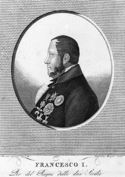 1. Francois (1777-1830), a két Szicília királyának portréja. alkotó: Unknown artist