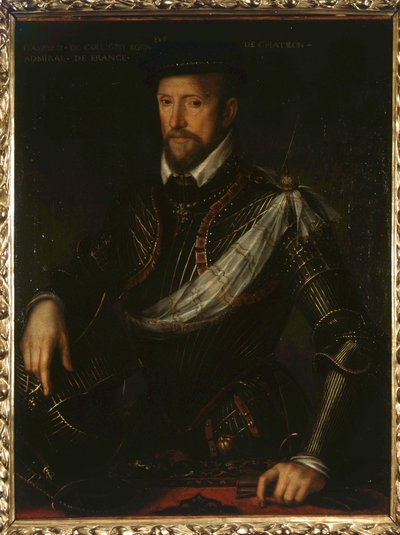 Gaspard de Coligny (1519-1572), Franciaország admirálisának portréja. Névtelen festmény 16. század alkotó: Unknown artist
