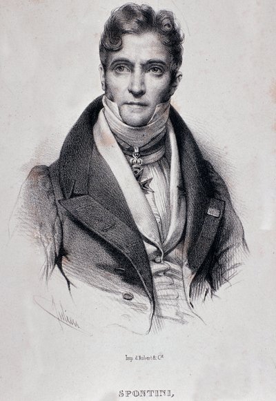 Gaspare Spontini portréja (metszet alkotó: Unknown artist