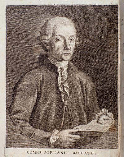 Giordano Riccati portréja (metszet) alkotó: Unknown artist