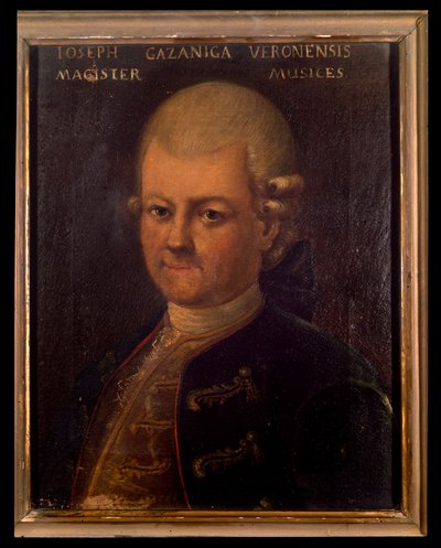 Giuseppe Gazzaniga (1743-1818) olasz zeneszerző Anonymous festmény portréja. 18. század. Bologna, polgári zenei bibliográfiai múzeum. alkotó: Unknown artist