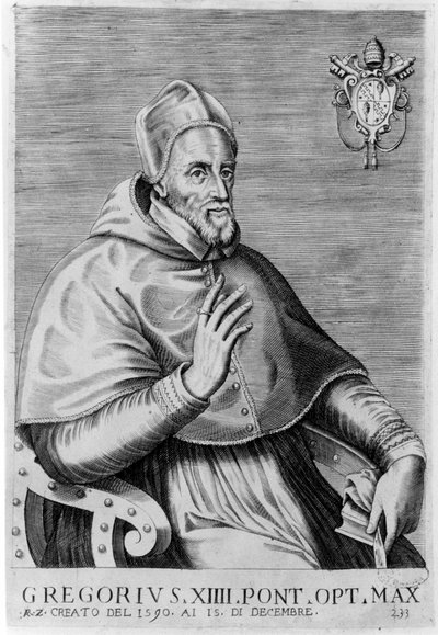XIV. Gergely (1535 - 1591) portréja. alkotó: Unknown artist