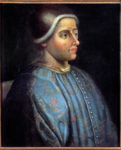 Jacques Coeur (1395 - 1456) portréja, VII. Károly király és francia üzletember ezüstfestménye. Névtelen festmény alkotó: Unknown artist