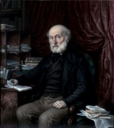 Jean Pierre Vieusseux (1779-1863), kultúrabarát és üzletember, a firenzei olvasókabinet alapítójának portréja A 19. századi névtelen festmény alkotó: Unknown artist