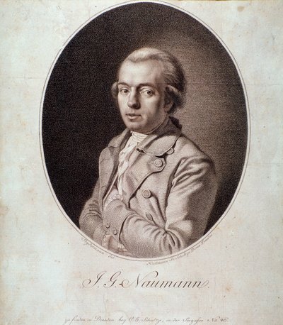 Johann Gottlieb Naumann portréja (metszet) alkotó: Unknown artist