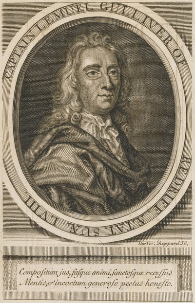 Jonathan Swift (1667-1745) portréja, Mélynyomó 1726-os gyűjteményi díj alkotó: Unknown artist