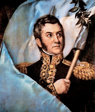 Jose de San Martin portréja, részlet alkotó: Unknown artist