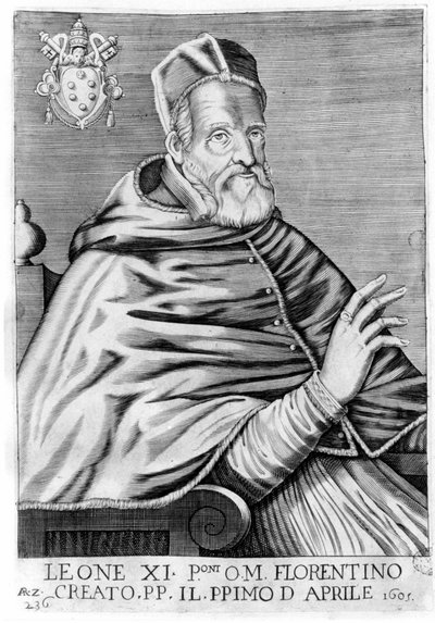 XI. Leó (Medici Sándor) (1535 - 1605) portréja. alkotó: Unknown artist