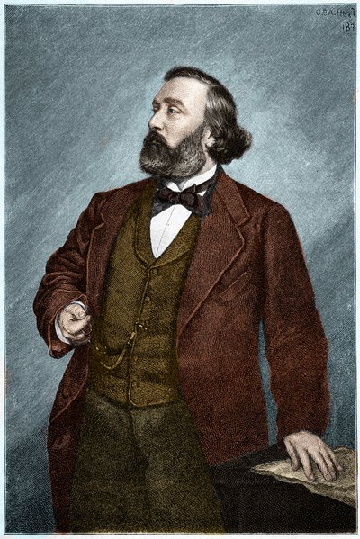 Leon Gambetta (1838-1882) francia politikus portréja. alkotó: Unknown artist