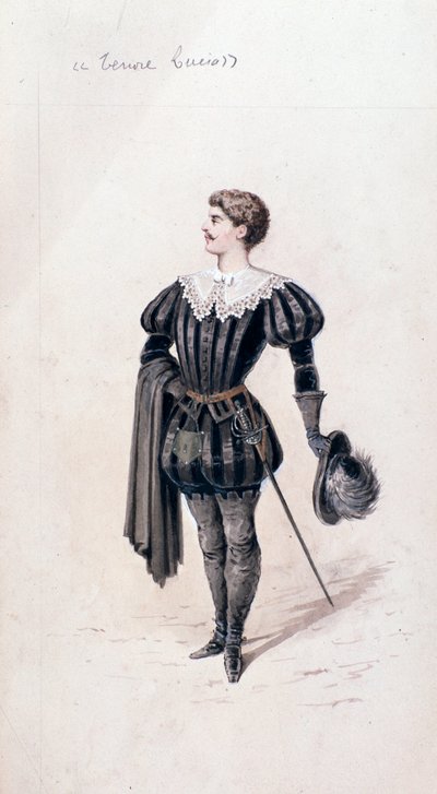 Lucio portréja, a Lucia di Lammermoor tenorja, Gaetano Donizetti operája alkotó: Unknown artist