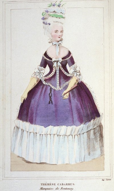 Mademoiselle de Fontenay vagy Teresa (Theresa vagy Terezia) Cabarrus, Madame Tallien (Talien) (1773-1835) portréja, de Fontenay márkiné. Metszet 1830 alkotó: Unknown artist