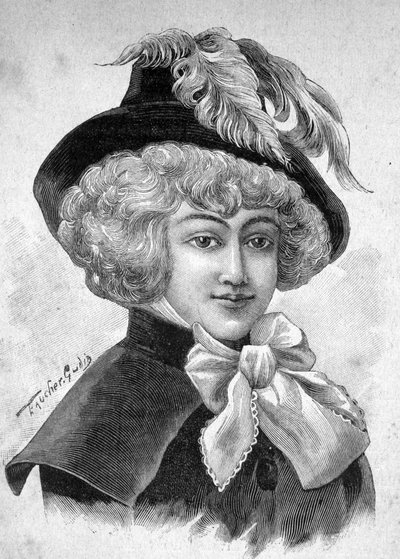 Mademoiselle de Fontenay vagy Teresa (Theresa vagy Terezia) Cabarrus, dit Madame Tallien (Talien), Caraman Chimay hercegnője (1773-1835) portréja – a „Les Contemporains” című kötetben, 19. század végén. alkotó: Unknown artist